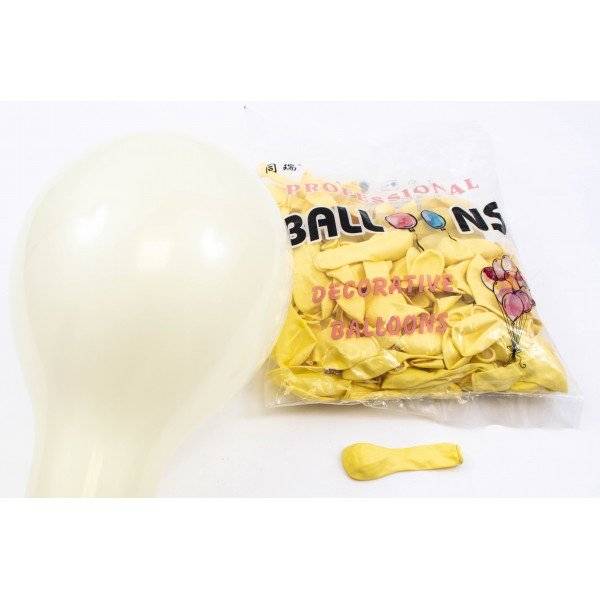 Baloane 200/Set 5-12cm Colori Mate Macarons Galben