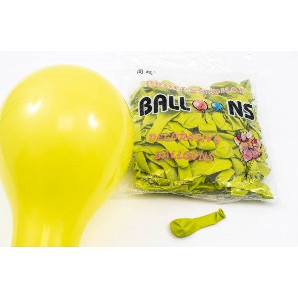 Baloane 200/Set 5-12cm Colori Mate Macarons Galben-Verzui