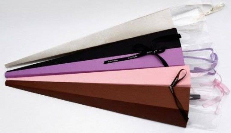 Cutie Carton / Acetofan Cu Funda Saten Pentru o Floare 10/set