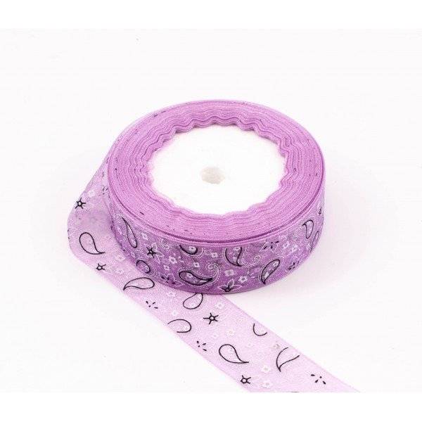 Panglica Organza Frunze 2cm/22m