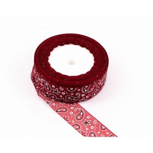 Panglica Organza Frunze 2cm/22m