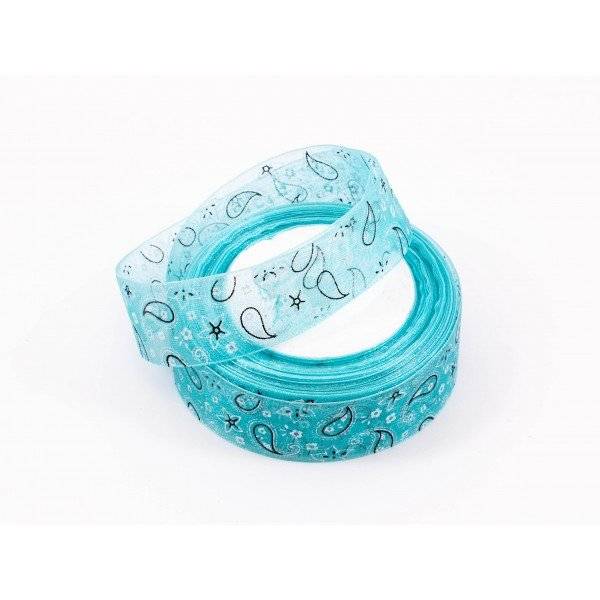 Panglica Organza Frunze 2cm/22m