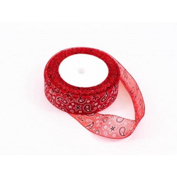 Panglica Organza Frunze 2cm/22m