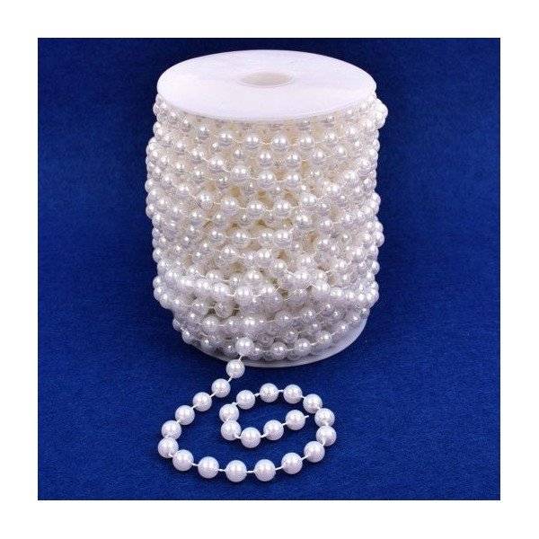 Sirag Margele Plastic Perla 0.8cm/17m