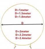 Arcada cerc diametru 1,5 m Auriu