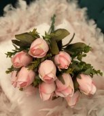 Buchet 12 fire Trandafiri Roz somon