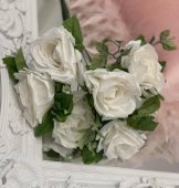 Buchet 7 capete diametru 12 cm Alb