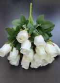 Buchet trandafiri 18 flori Alb