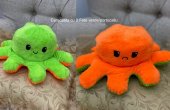 Caracatita Pluș medie 30 cm verde+portocaliu