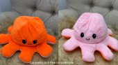 Caracatita Pluș mediu 30cm roz+Orange
