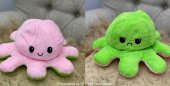 Caracatita Pluș mediu 30cm roz+verde