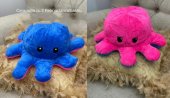 Caracatita Pluș mica 20 cm albastru+Ciclam