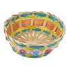 Cos Decorativ de Paste Rotund Galben Impletit cu Iepurasi Ø22x7.5cm