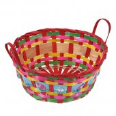 Cos Decorativ de Paste Rotund Rosu cu Manere Ø26x11cm