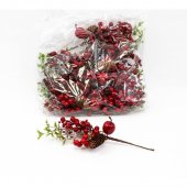Crengute Craciun Con Lung, Mar, Scoruse 26cm 10/Set Rosu