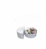 Cutie rotunda cu sertar Alb