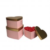 Cutii Inima Maison 3/set Roz
