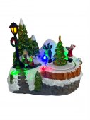 Decoratiune Craciun Casuta Cu Felinar Muzicala Si Led
