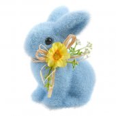 Figura Iepuras Bleu Panglica Flori 14cm