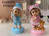  Figurina ceramica fetita roz cod 4033 