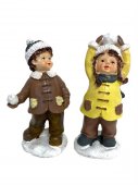 Figurina Copii Cu Bulgare De Zapada 2/Set