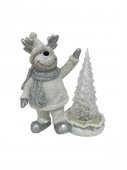 Figurina Ren Langa Brad Cu Led 16 Cm