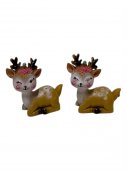 Figurine Craciun Din Rasina Miniatura Caprioara Face Cu Ochiul 12/Set