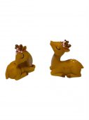 Figurine Craciun Din Rasina Miniatura Caprioara Mandra 12/Set