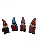 Figurine Craciun Din Rasina Miniatura Copii Cu Caciula 24/Set