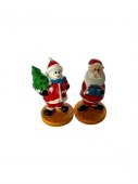 Figurine Craciun Din Rasina Miniatura Mos Craciun 10/Set