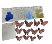 Fluturi Hartie 12/set Rotunjiti