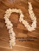 Ghirlanda orhidee alba lungime 2 m