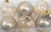 Globulete Mixt Auriu Sampanie Perlat Si Tansparent 6 /Set