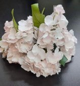 Hortensie artificiala 5 capete Alb rozaliu