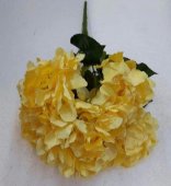 Hortensie artificiala 5 capete Galben