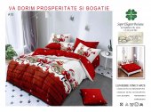 Lenjerie de pat cu elastic Craciun Model 10