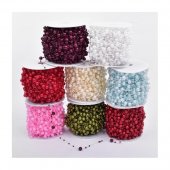 Margele Pe Rola Plastic Inegale Perla 0.8cm/22m