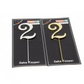 Ornament Metal Pentru Tort Cifra 2