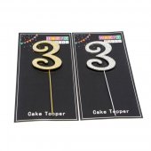 Ornament Metal Pentru Tort Cifra 3