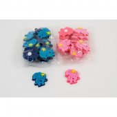 Ornament Textil Cu Adeziv 20/Set Elefant
