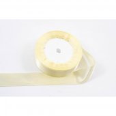 Panglica Satin 2.5cm/22m Crem Inchis