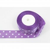 Panglica Satin Cu 3 Buline 4 Cm/22m Mov
