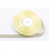 Panglica Satin Cu Buline 2cm/90m Crem