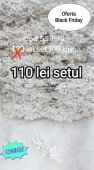 Punga 100 crengute albe bilute mici