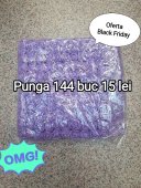 Punga 144 buc trandafiri spuma de 2 cm lila