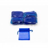Saculeti Organza Dreptunghiulari 7cm/9cm 100/Set Albastru