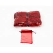 Saculeti Organza Dreptunghiulari 7cm/9cm 100/Set Grena