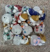 Set 12 decoratiuni brad cu lumina mici