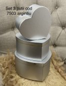 Set 3 cutii 7503 argintiu