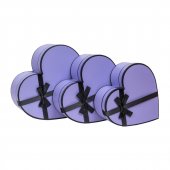 SET 3 CUTII IN FORMA DE INIMA, CU FUNDITA Mov